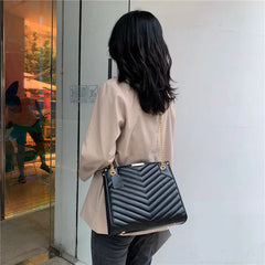 Diamond Lattice Ladies Handbag PU Leather Shoulder Bag Tote