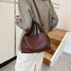 Fold Shoulder Bag Pleated Women's Handbags Soft PU Crossbody Bags