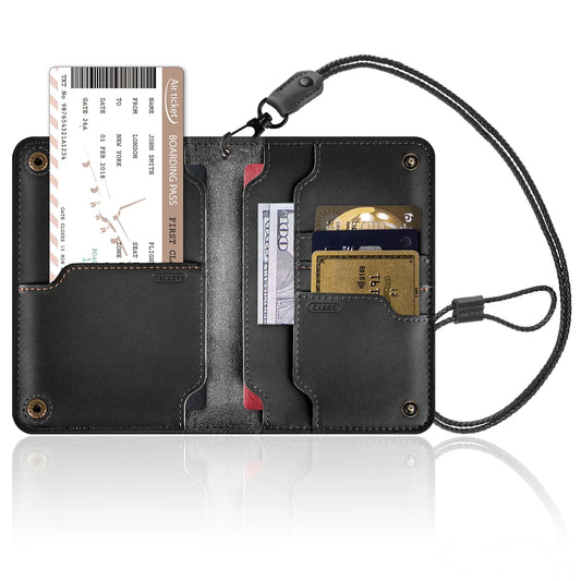 Leather Passport Cover Plain Passport Case Unisex Holder