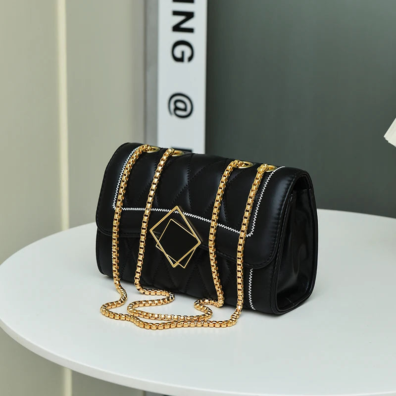 Women's Crossbody Shoulder Bag with Chain Strap