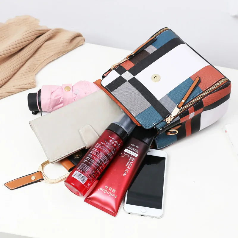 High Women Shoulder Bag Set Travel Backpack Girls Composite Bag