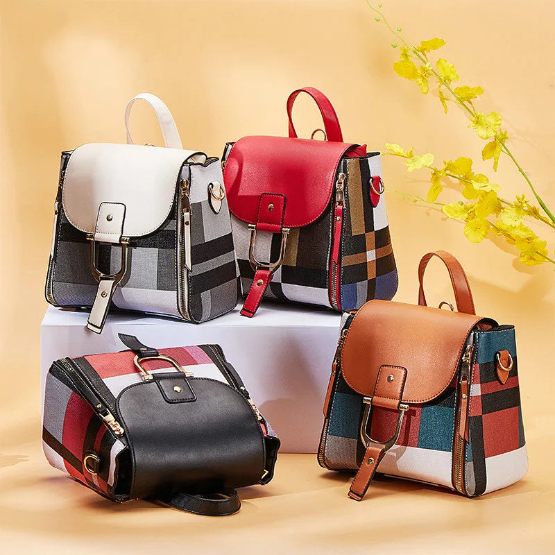 High Women Shoulder Bag Set Travel Backpack Girls Composite Bag