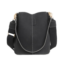Vintage Frosted Bucket Bag High Capacity Shoulder Messenger Bag