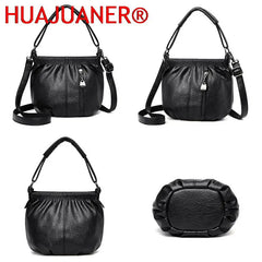 High Leather Shoulder Bag for Women Casual Ladies Small Crossbody