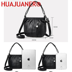 High Leather Shoulder Bag for Women Casual Ladies Small Crossbody