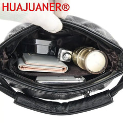 High Leather Shoulder Bag for Women Casual Ladies Small Crossbody