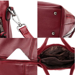 Women's Soft PU Leather Shoulder Bag Crossbody Tote