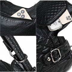 Soft Leather Crossbody Tote Bag for Women