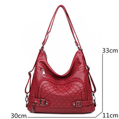 Soft Leather Crossbody Tote Bag for Women