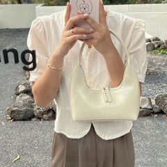 Small Hobo Shoulder Bag Glossy PU Leather Purse Lady Casual Travel Clutch