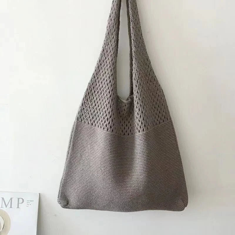 Knitted Handbags Female Large Capacity Totes Women's Pack Beach Bag