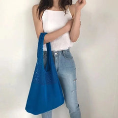 Knitted Handbags Large Capacity Totes Women's Pack Summer Beach Bag