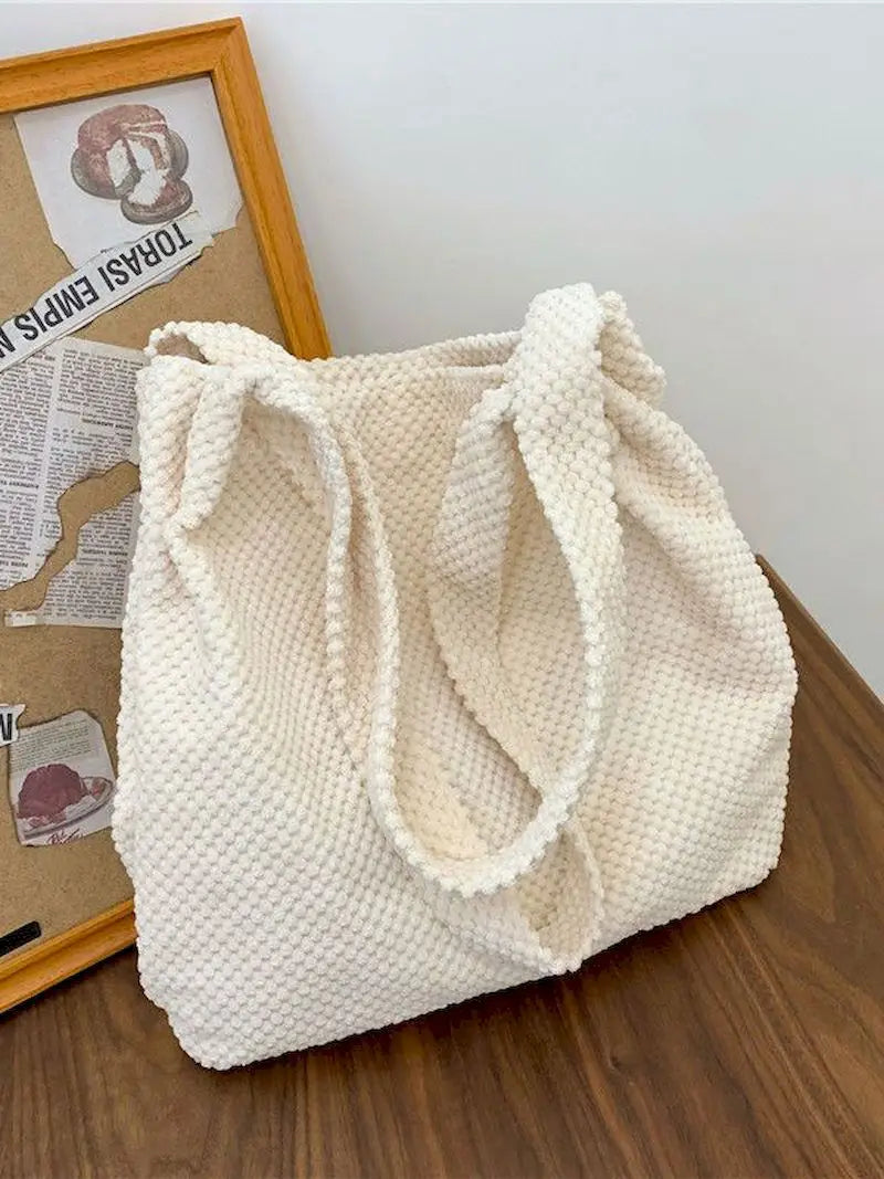 Large Capacity Knitting Handbags Women Shoulder Bags