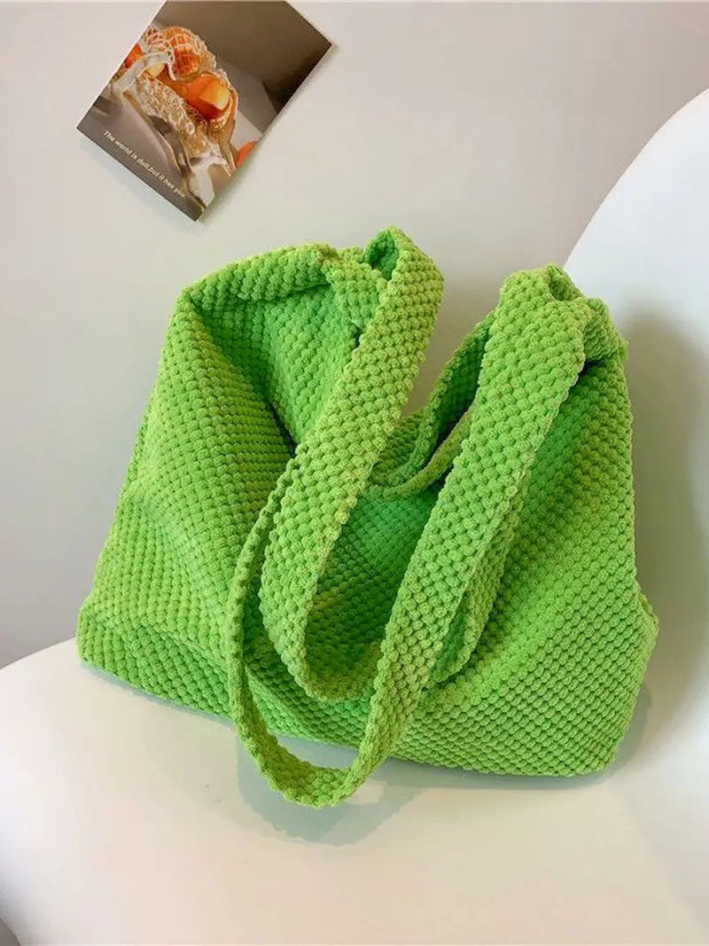 Large Capacity Knitting Handbags Women Shoulder Bags