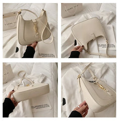 Leather Crossbody Bag for Women Underarm Purses Handbags