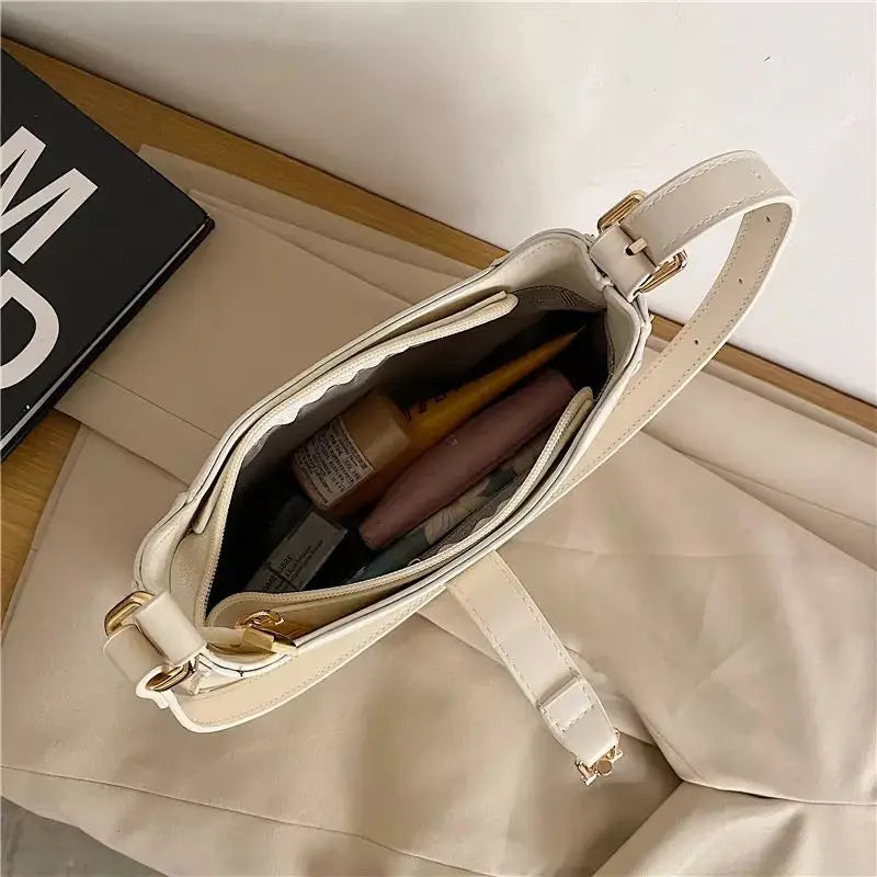 Leather Crossbody Bag for Women Underarm Purses Handbags