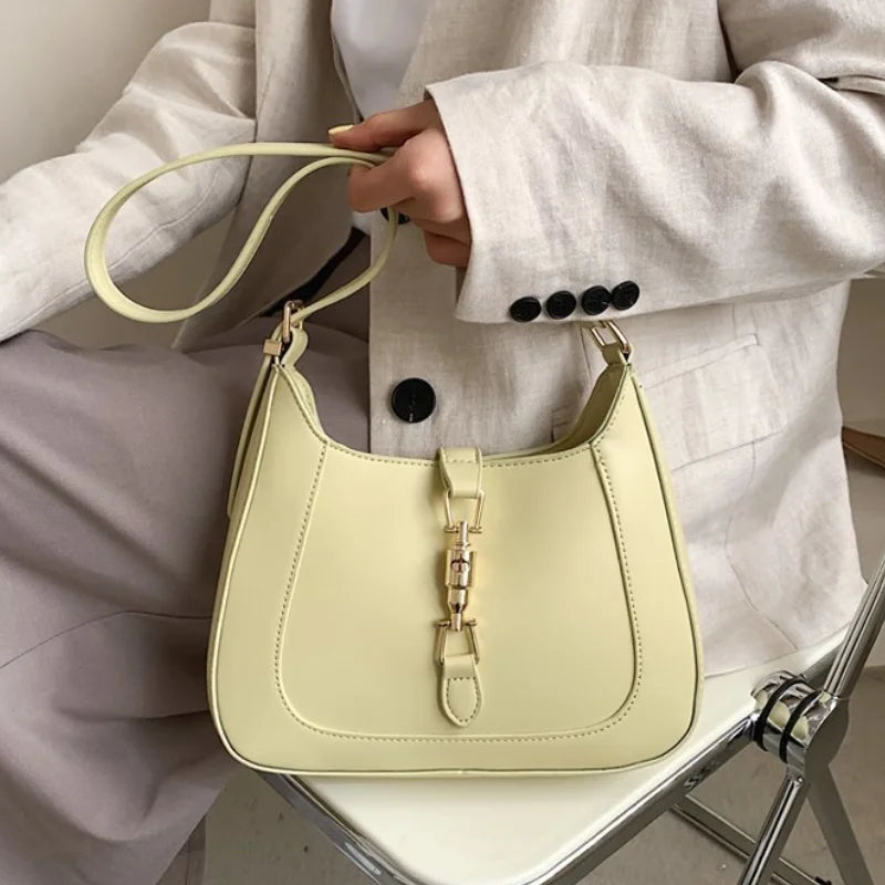 Leather Crossbody Bag for Women Underarm Purses Handbags