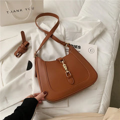 Leather Crossbody Bag for Women Underarm Purses Handbags