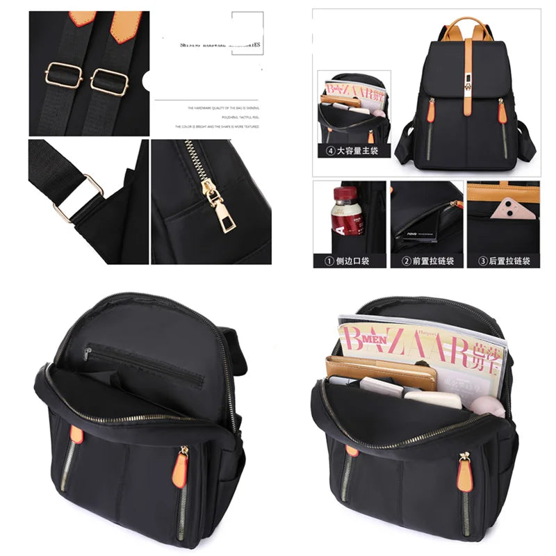 Anti-theft Oxford Backpack Purses Women Vintage Backpack Ladies Large Capacity