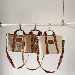 Straw Crossbody Shoulder Bag Hand Woven Summer Handbags Casual Beach Tote