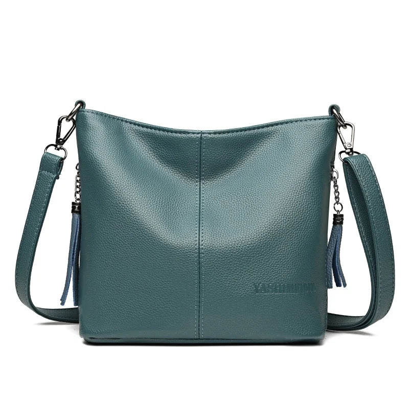 Lady PU Leather Shoulder Bag Large Capacity Messenger Bag