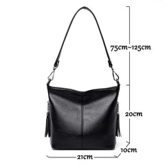 Lady PU Leather Shoulder Bag Large Capacity Messenger Bag