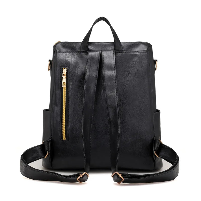 Red Stripe Laptop Backpack for Women