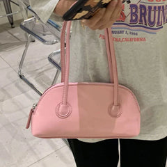 Vintage Oil Wax Skin Underarm Bag Women Handbag