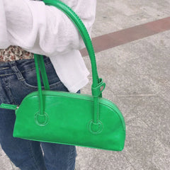Vintage Oil Wax Skin Underarm Bag Women Handbag