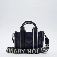 Nylon Padded Handbags Woman Down Cotton Filled Shoulder Bag Women Mini Quilted C