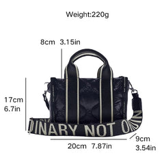 Nylon Padded Handbags Woman Down Cotton Filled Shoulder Bag Women Mini Quilted C