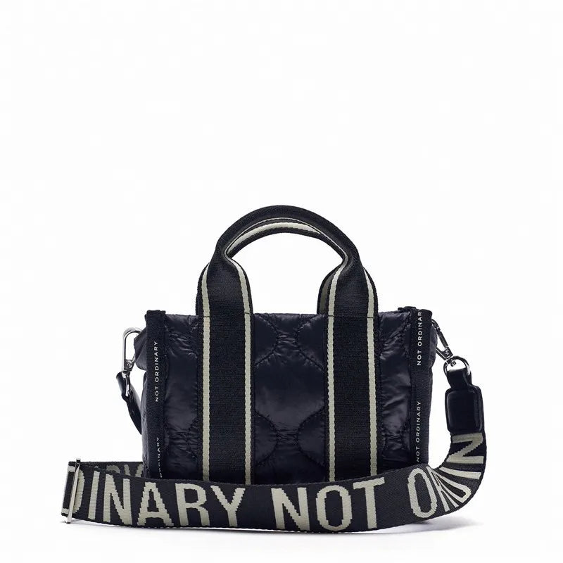 Nylon Padded Handbags Woman Down Cotton Filled Shoulder Bag Women Mini Quilted C