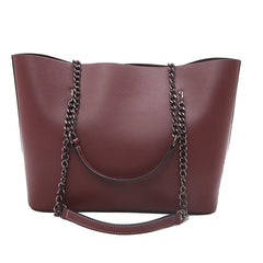 PU Leather Shoulder Bag For Women Chain High Capacity Handbags