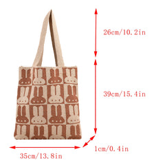 Polyester Knitting Women Shoulder Bag Casual Large Tote Femme Woven Shopper