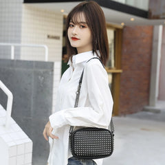 Rivet Shoulder Bags Chain Crossbody Bags Small Punk Messenger Female Bag