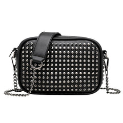 Rivet Shoulder Bags Chain Crossbody Bags Small Punk Messenger Female Bag