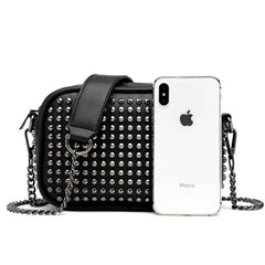 Rivet Shoulder Bags Chain Crossbody Bags Small Punk Messenger Female Bag