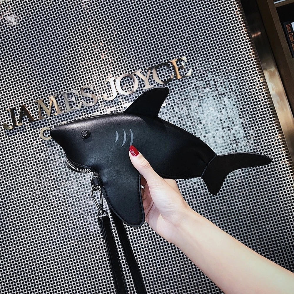 Shark Shape Bag Women Shoulder Bag Handbag Top Leather Crossbody Bag