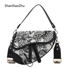 Women's Canvas Leather Shoulder Crossbody Bag