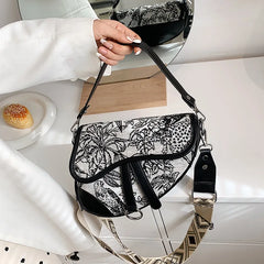 Women's Canvas Leather Shoulder Crossbody Bag