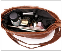 High Capacity Soft Leather Crossbody Bag for Women