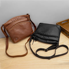 High Capacity Soft Leather Crossbody Bag for Women