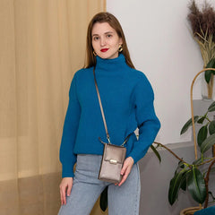 Small Flap Shoulder Bag Zipper Pu Leather Crossbody Purse Female Handbags