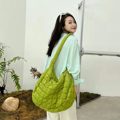 Soft Padded Women Shoulder Bags Quilted Shopper Tote Hobos Purses and Handbags
