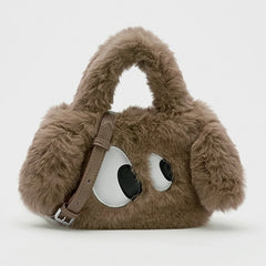 Soft Plush Women Handbags Faux Fur Large Winter Shoulder Bags