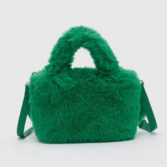 Soft Plush Women Handbags Faux Fur Large Winter Shoulder Bags