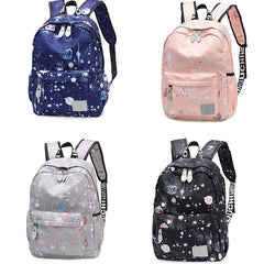 Universe Star Pattern Women's Backpack High Oxford Cloth School Bag