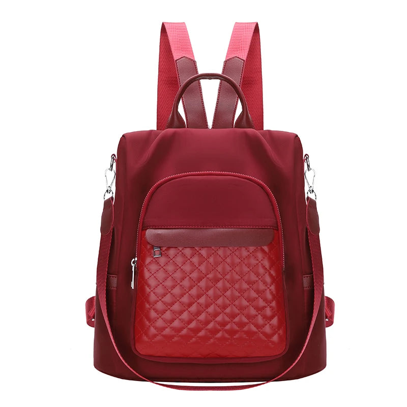 Casual Rhombus Backpack Large Capacity Schoolbag