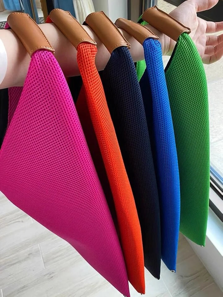 Women Handbags Mesh Net Shoulder Bags Large Shopper Purses