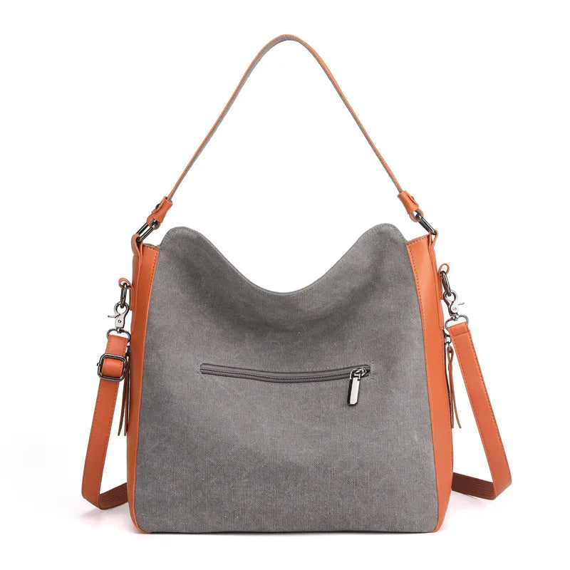 Canvas Tote Bags for Women Large Capacity Casual Handbags Retro Beach Travel
